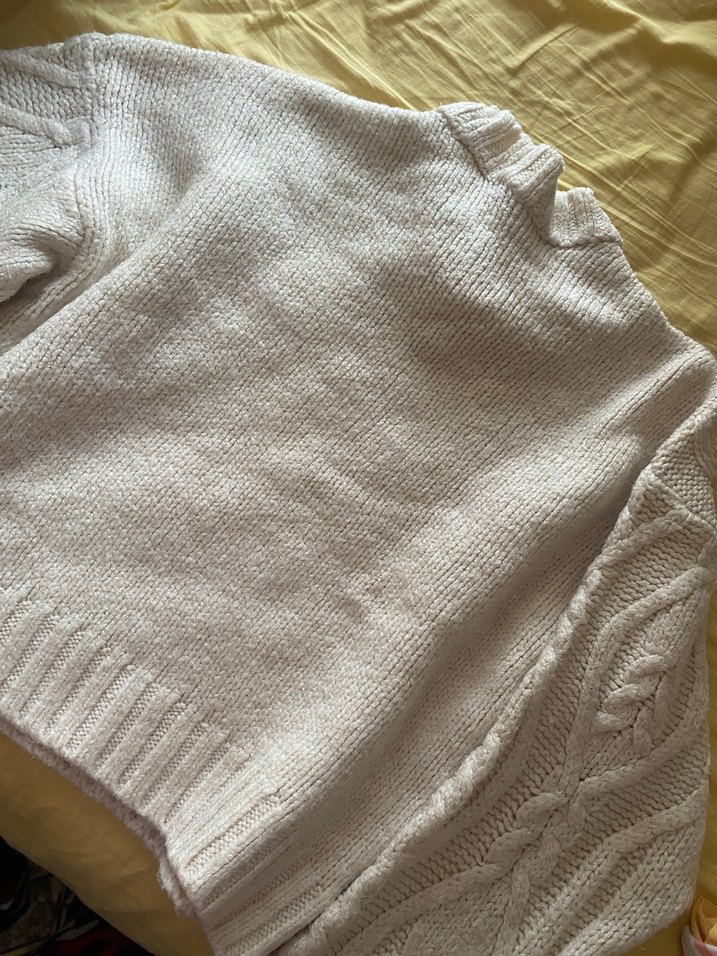 Bohem Tarz Gri Örgü Kadın Kazak - Görsel 4