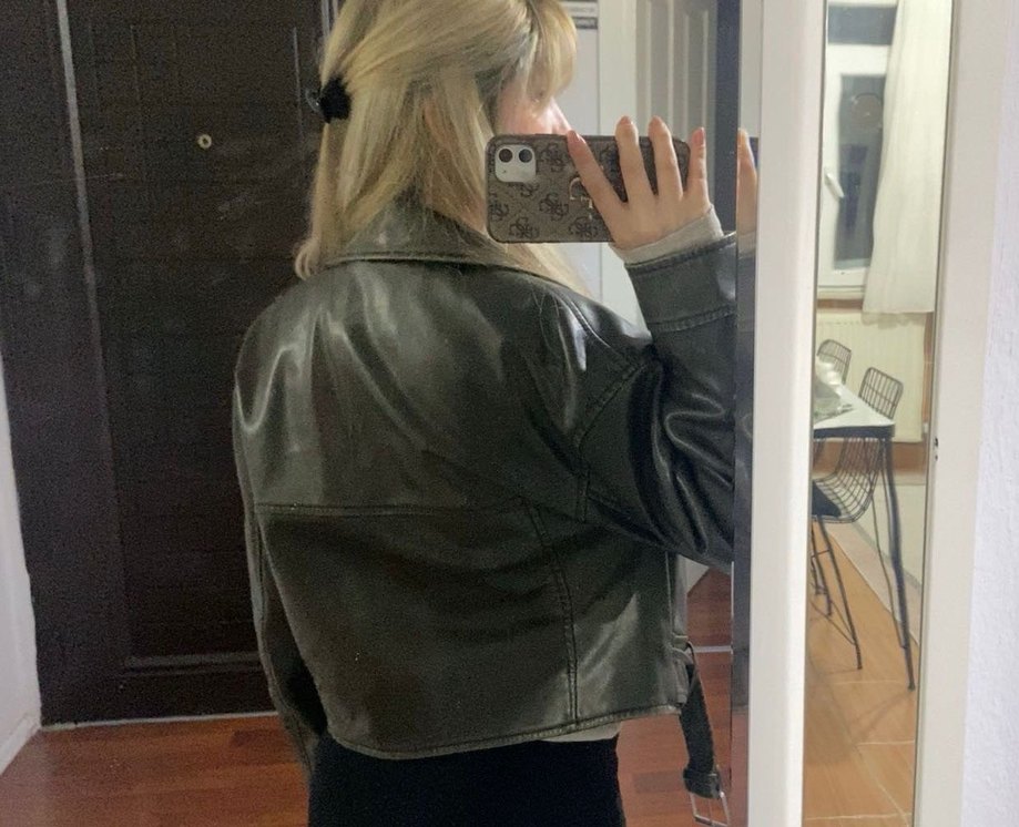 Viral deri ceket - Görsel 2