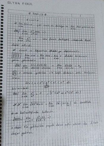 El Yazısı Öabt Matematik Ders Notları