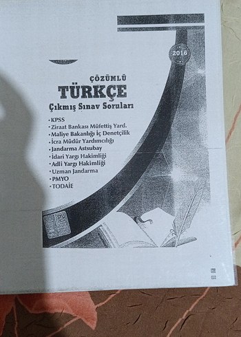  Çözümlü Türkçe Sınav Soruları Kitabı 2016