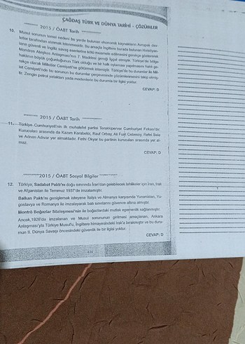  Beden Renk Çözümlü Tarih Çıkmış Sınav Soruları Kitabı 2016