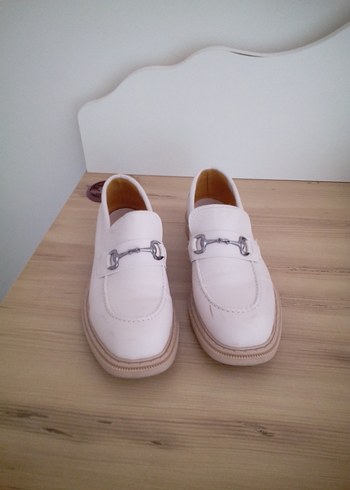 Krem kadın loafer Ayakkabı