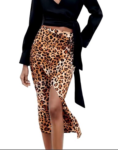 Zara leopar etek