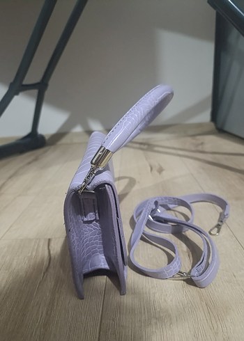  Beden Pastel Mor Deri Minimalist Kadın Çanta