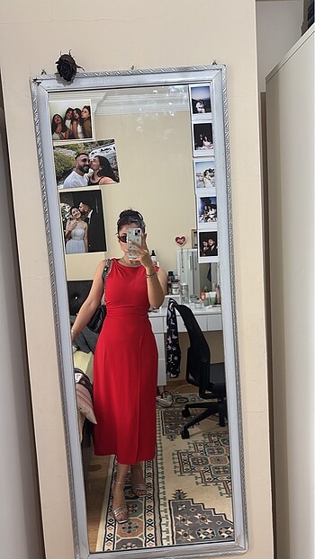 Zara kırmızı elbise