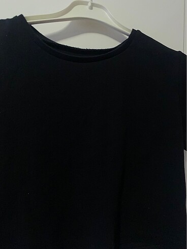 Zara düz siyah crop