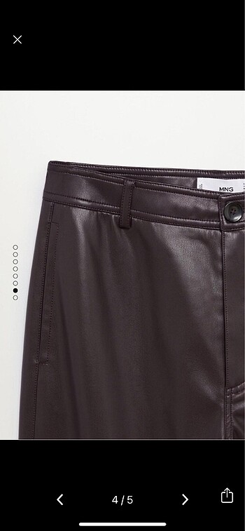 Mango deri pantolon - Görsel 4