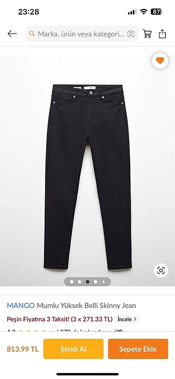 Mumlu jean pantolon