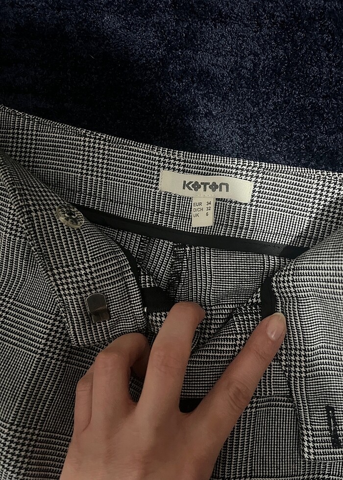 Kumaş gri pantolon - Görsel 3