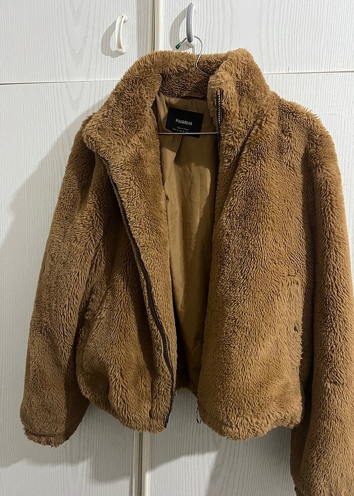 Kahverengi kürk ceket - Görsel 2