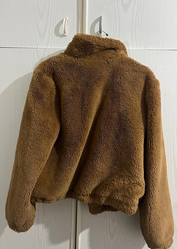 Kahverengi kürk ceket - Görsel 4
