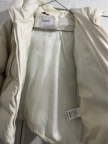 Deri beyaz mont - Görsel 5