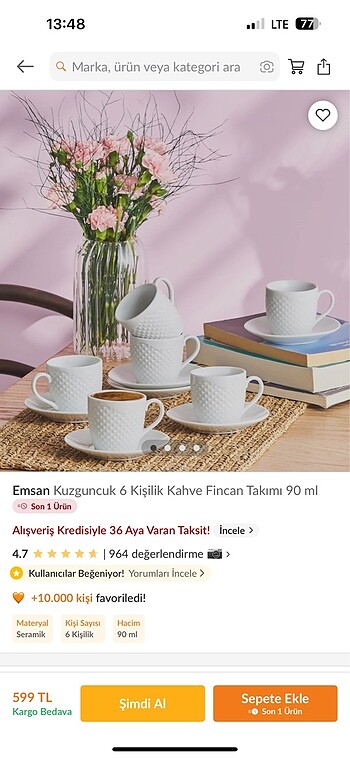 Beden beyaz Renk Emsan kahve fincanı takımı
