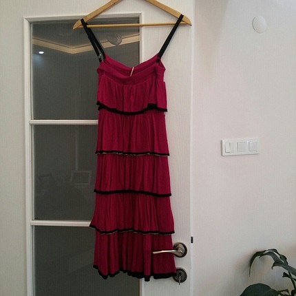 Triko fusya yeni ve etiketli elbise 