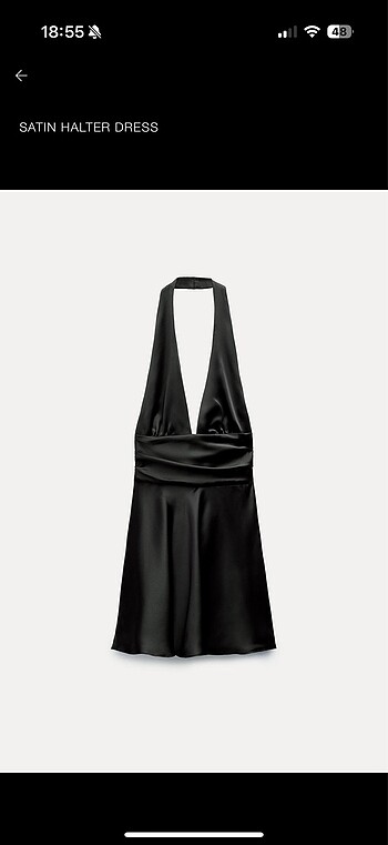 Zara saten zara elbise