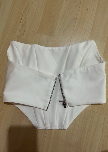 Beyaz Pilili Straplez Mini Büstiyer - Görsel 2