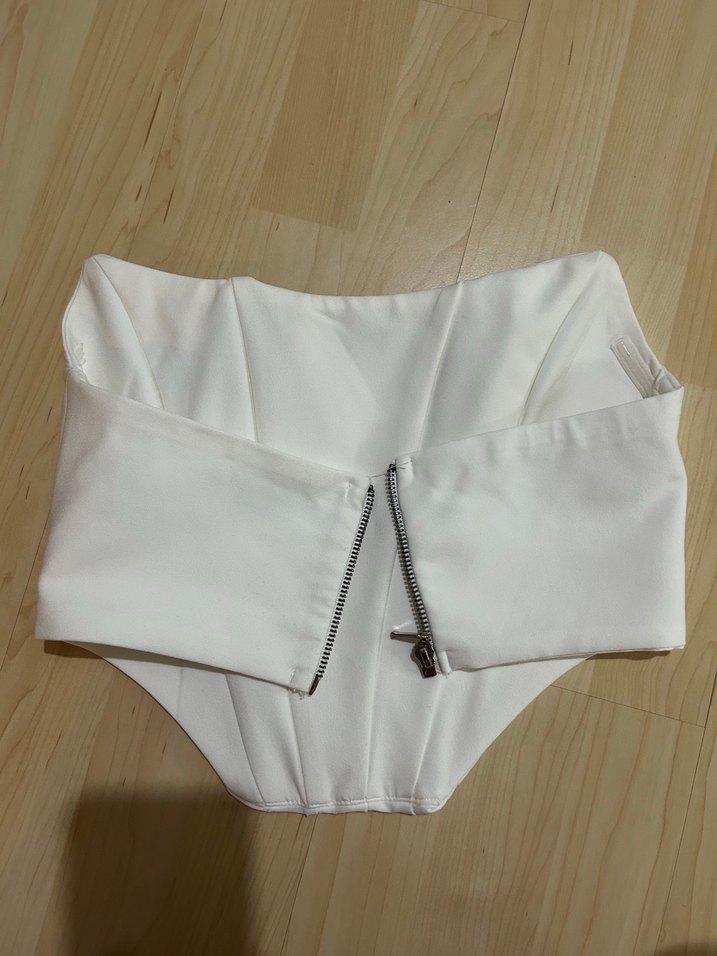 Beyaz Pilili Straplez Mini Büstiyer - Görsel 2