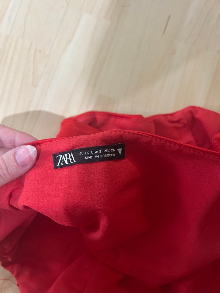 Zara Kırmızı Drapeli Mini Kadın Büstiyer - Görsel 4