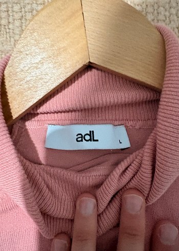 Adl Pembe Balıkçı Yaka Triko Kadın Kazak - Görsel 2