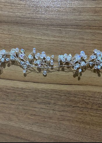 Beyaz Boncuklu Bohem Saç Aksesuarı - Görsel 2