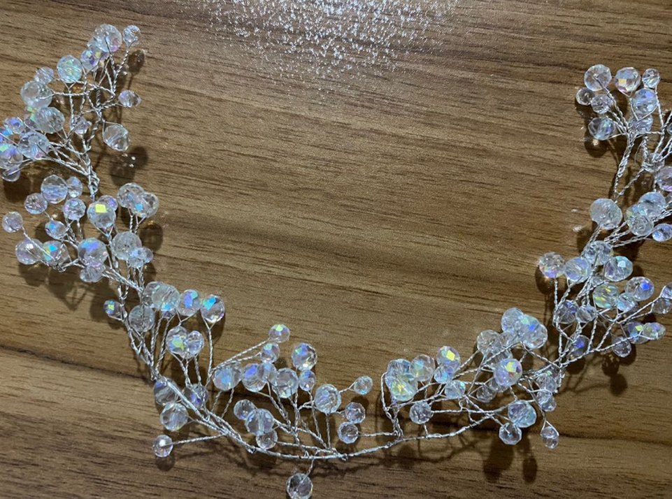 Beyaz Boncuklu Bohem Saç Aksesuarı - Görsel 3