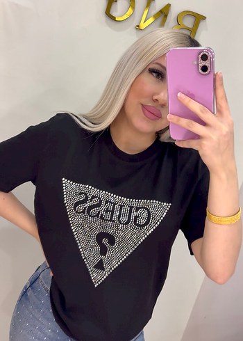 diğer Beden Guess Siyah taşlı Tişört