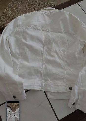 Defacto Düğmeli Beyaz Kadın Denim Ceket