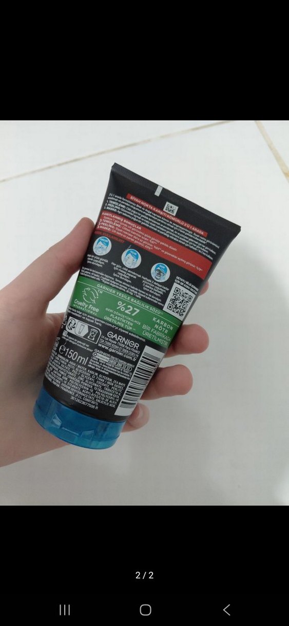 Garnier Saf & Temiz 3'ü 1 Arada Kömürlü Yüz Temizleyici - Görsel 2