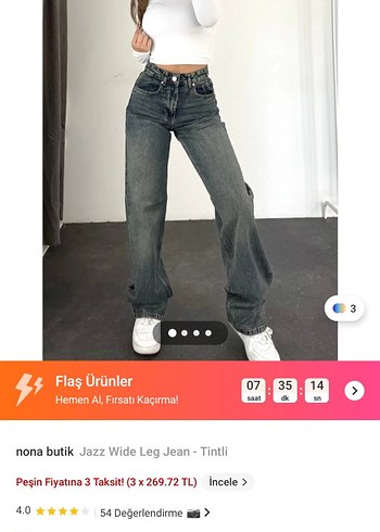 Kadın Mavi Kot Pantolon - Görsel 5