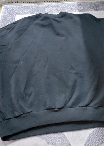 Siyah Baskılı Rahat Kesim Sweatshirt - Görsel 2