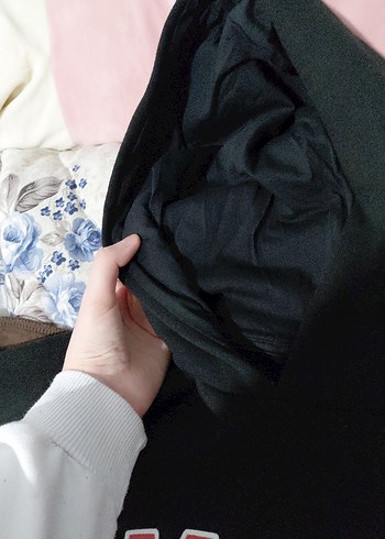 Mavi Siyah Kapüşonlu Sweatshirt - Görsel 3