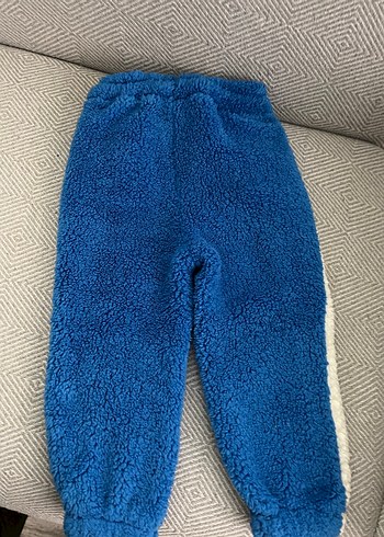 24-36 Ay Beden Fermuarlı Mavi Erkek Çocuk Peluş Eşofman