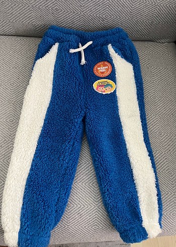 Fermuarlı Mavi Erkek Çocuk Peluş Eşofman