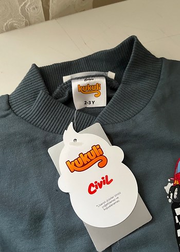 24-36 Ay Beden gri Renk Erkek Çocuk Gri Düğmeli Street Wear Ceket