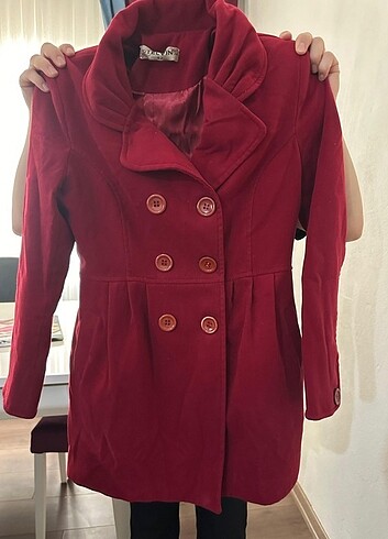 Zara Bordo kurdeleli kaban