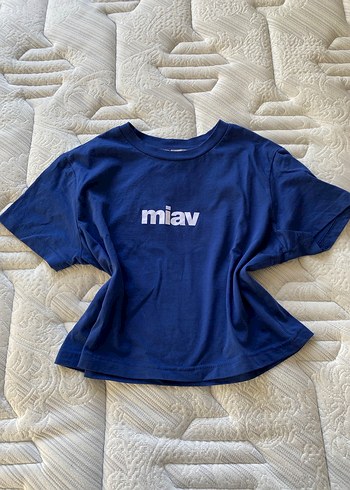 Mavi Baskılı Oversize Basic Tişört