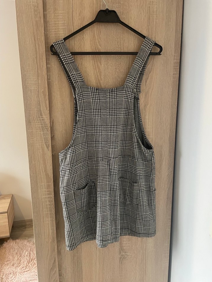 Ekose Desenli Kız Salopet - Görsel 4