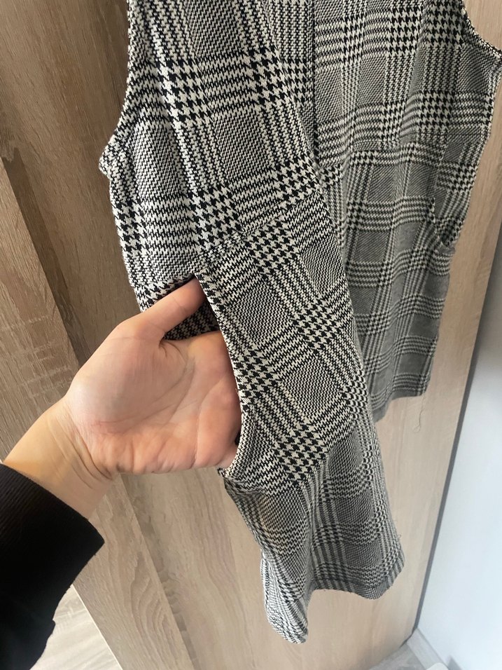 Ekose Desenli Kız Salopet - Görsel 3