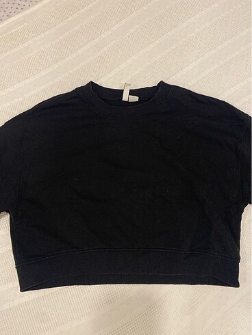 Siyah crop sweatshirt