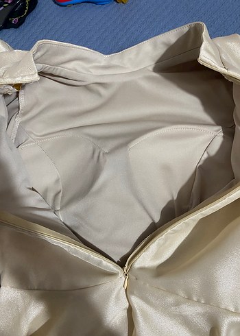 Bej Uzun Kollu Salaş Elbise - Görsel 7