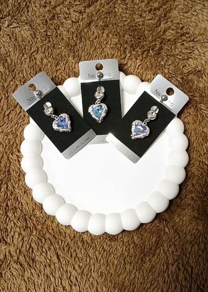 Çelik gümüş renk cerrahi piercing  - Görsel 2