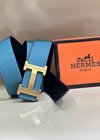 Hermès Mavi çift taraflı unisex Deri Kemer