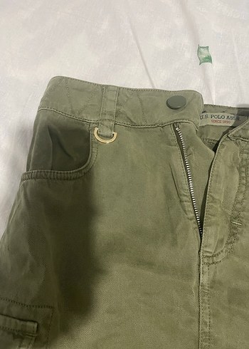 Düğmeli Haki Midi Kadın Etek - Görsel 2