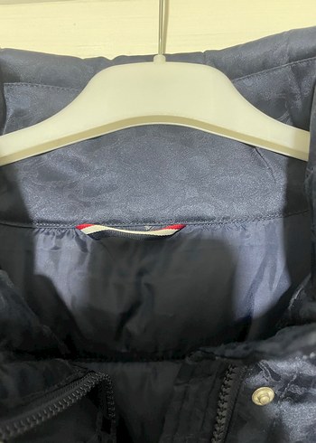 Düğmeli Mavi Kadın Kışlık mont - Görsel 3