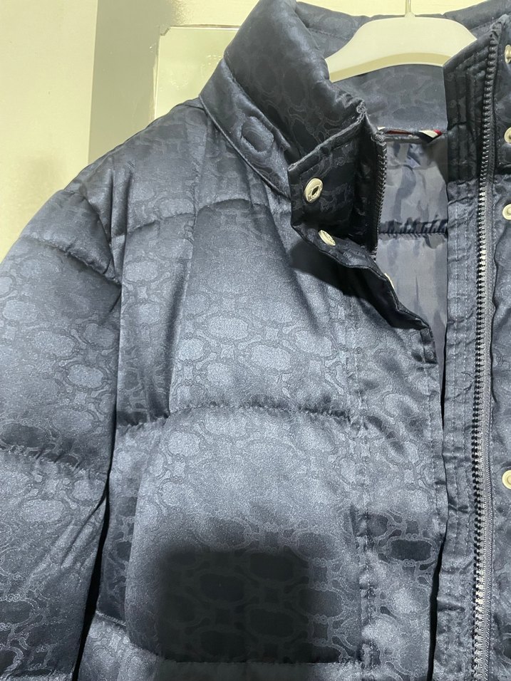 Düğmeli Mavi Kadın Kışlık mont - Görsel 4