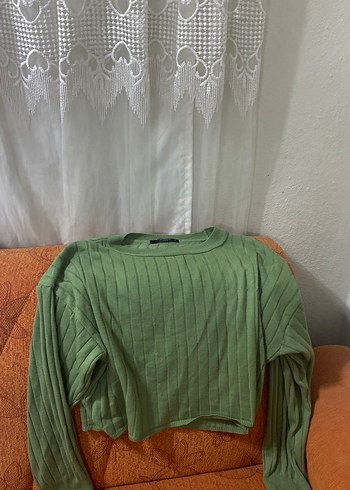 Yeşil Rahat Kesim Triko Kadın Kazak - Görsel 2