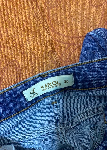 Kahverengi Tokalı Kadın Kot Pantolon - Görsel 3