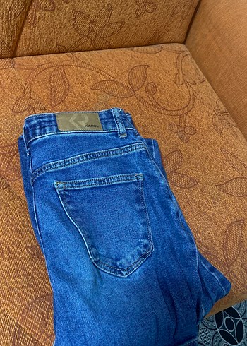 Kahverengi Tokalı Kadın Kot Pantolon - Görsel 2