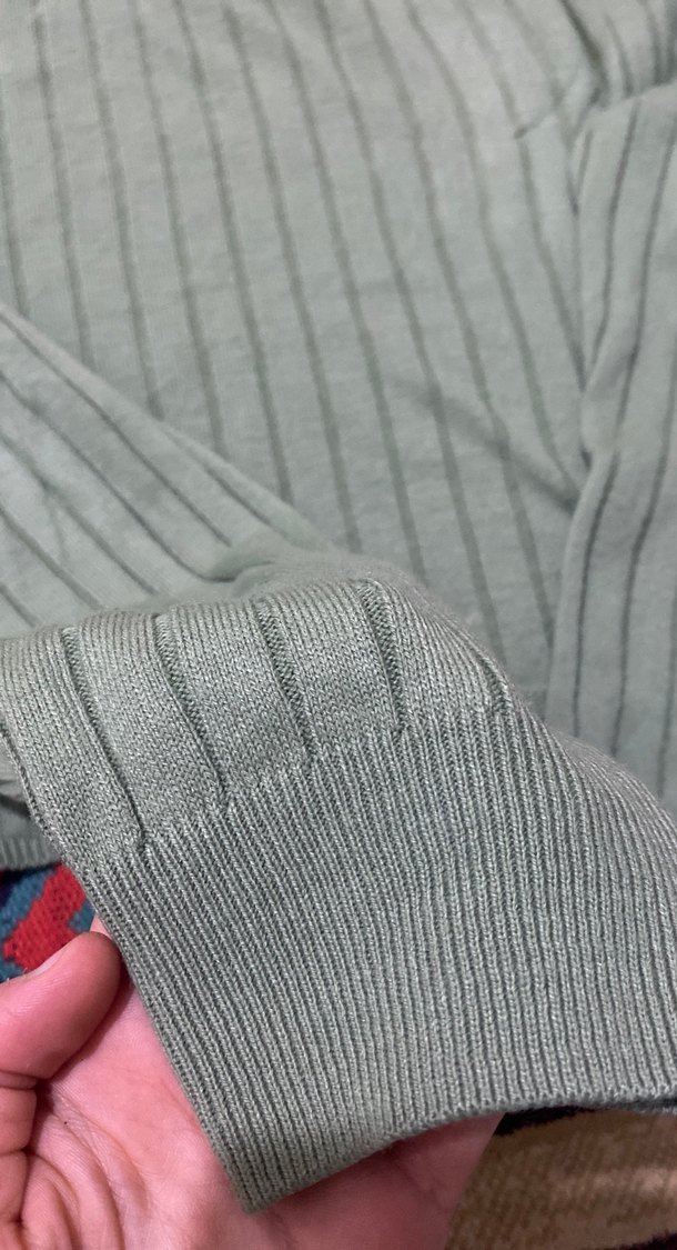 Gri Kadın Triko Uzun Kollu Salaş Kazak - Görsel 2