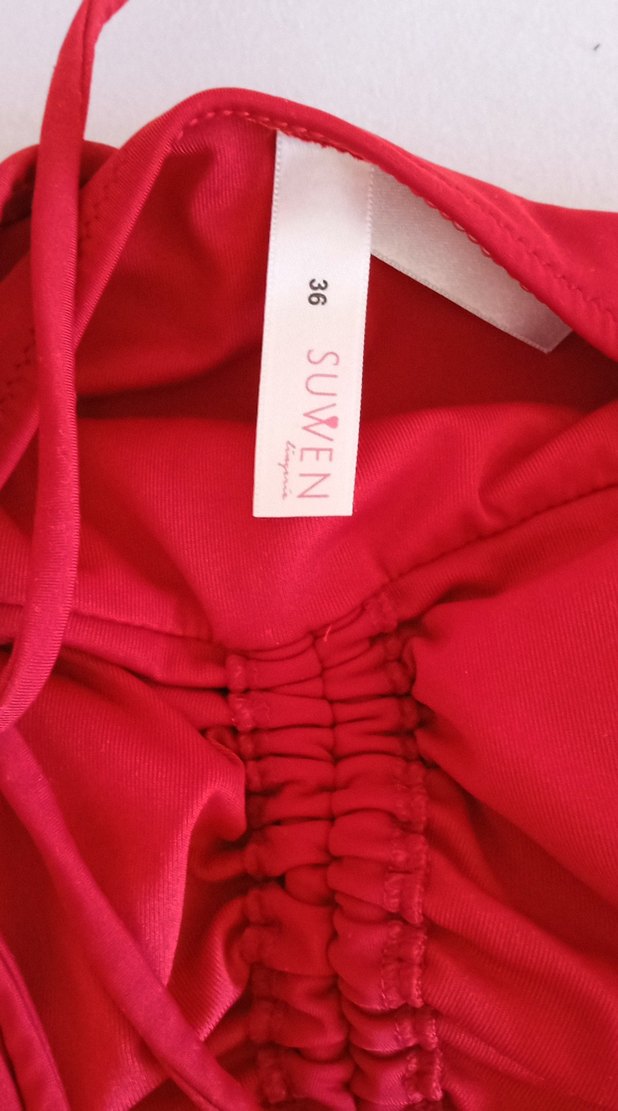 Kırmızı İpli Kadın Mayo - Görsel 3